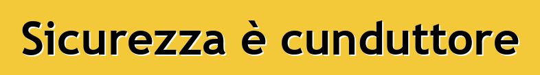 Sicurezza è cunduttore