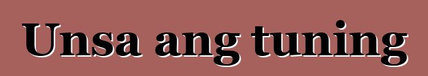 Unsa ang tuning