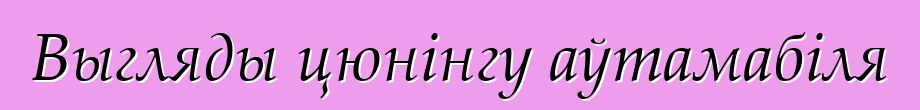 Выгляды цюнінгу аўтамабіля