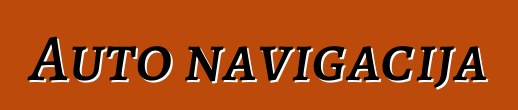 Auto navigacija