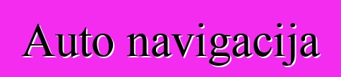 Auto navigacija