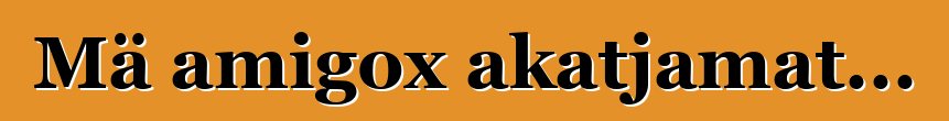 Mä amigox akatjamat...