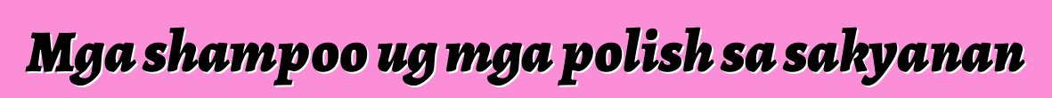 Mga shampoo ug mga polish sa sakyanan