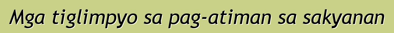 Mga tiglimpyo sa pag-atiman sa sakyanan
