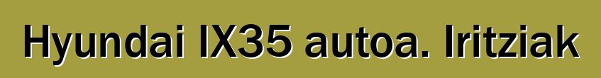 Hyundai IX35 autoa. Iritziak