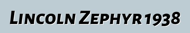 Lincoln Zephyr 1938