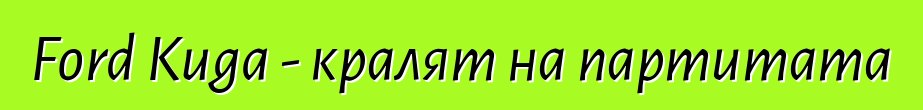 Ford Kuga - кралят на партитата