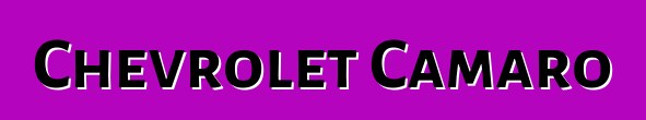 Chevrolet Camaro