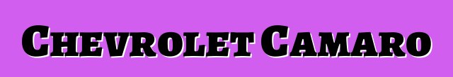 Chevrolet Camaro