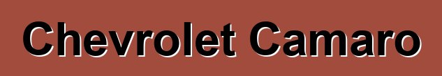 Chevrolet Camaro