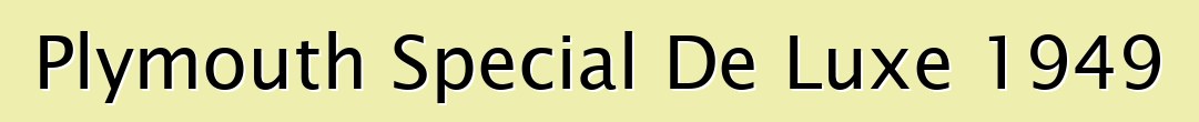 Plymouth Special De Luxe 1949