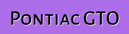 Pontiac GTO