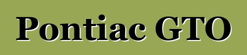 Pontiac GTO