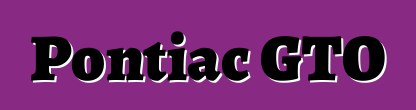 Pontiac GTO