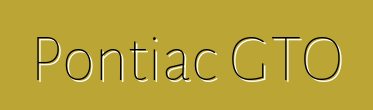 Pontiac GTO