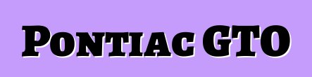 Pontiac GTO