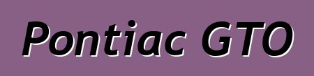 Pontiac GTO