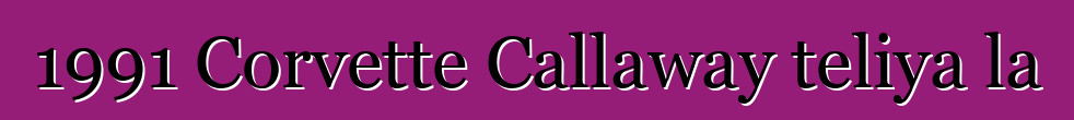 1991 Corvette Callaway teliya la