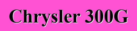 Chrysler 300G