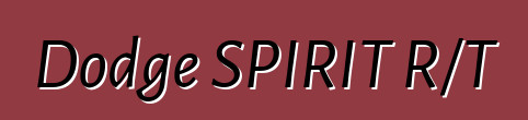 Dodge SPIRIT R/T