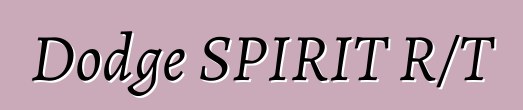 Dodge SPIRIT R/T