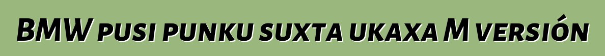 BMW pusi punku suxta ukaxa M versión