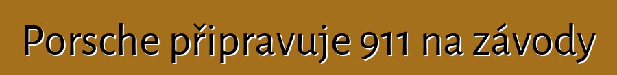 Porsche připravuje 911 na závody