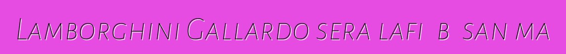 Lamborghini Gallardo sera lafiɲɛbɔ san ma