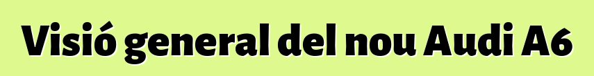 Visió general del nou Audi A6