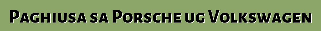 Paghiusa sa Porsche ug Volkswagen