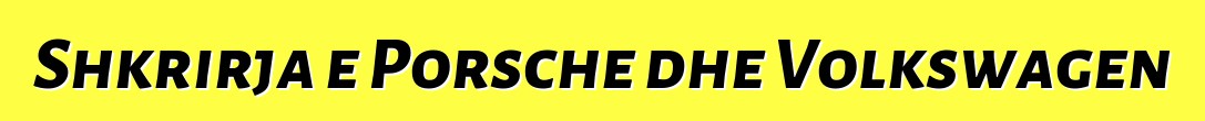 Shkrirja e Porsche dhe Volkswagen