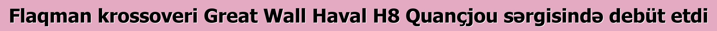 Flaqman krossoveri Great Wall Haval H8 Quançjou sərgisində debüt etdi