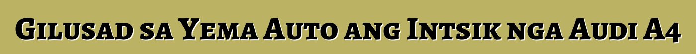 Gilusad sa Yema Auto ang Intsik nga Audi A4