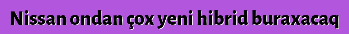 Nissan ondan çox yeni hibrid buraxacaq