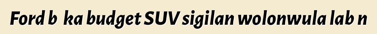 Ford bɛ ka budget SUV sigilan wolonwula labɛn