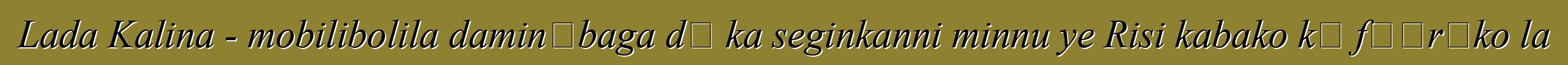 Lada Kalina - mobilibolila daminɛbaga dɔ ka seginkanni minnu ye Risi kabako kɛ fɛɛrɛko la