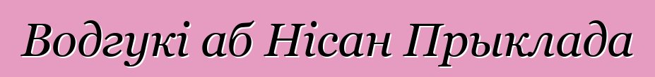 Водгукі аб Нісан Прыклада