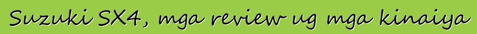 Suzuki SX4, mga review ug mga kinaiya