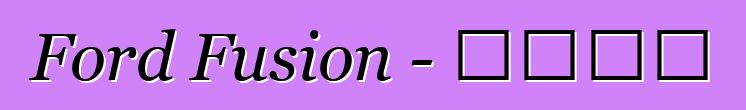 Ford Fusion - 實踐評論