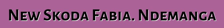 New Skoda Fabia. Ndemanga