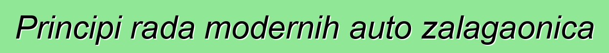 Principi rada modernih auto zalagaonica