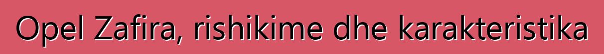 Opel Zafira, rishikime dhe karakteristika