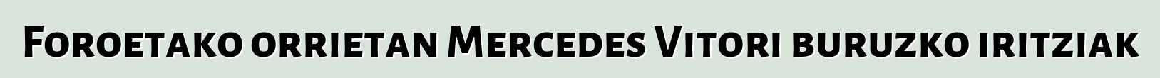 Foroetako orrietan Mercedes Vitori buruzko iritziak