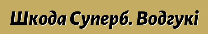 Шкода Суперб. Водгукі