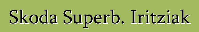Skoda Superb. Iritziak