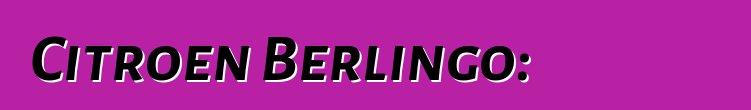 Citroen Berlingo: ግምገማዎች እና ሞዴል መግለጫ