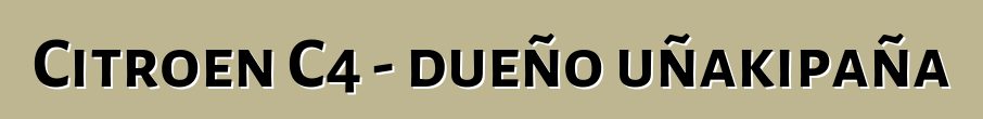 Citroen C4 - dueño uñakipaña