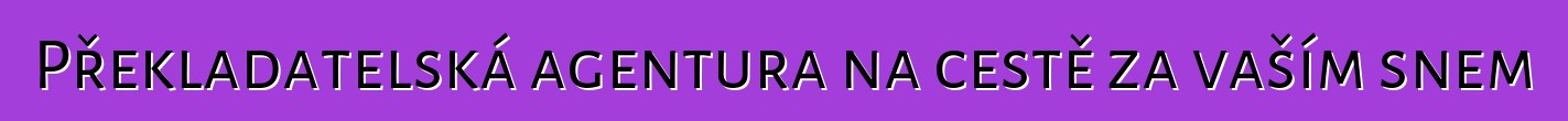 Překladatelská agentura na cestě za vaším snem