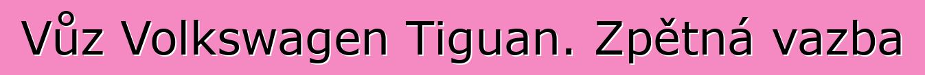 Vůz Volkswagen Tiguan. Zpětná vazba