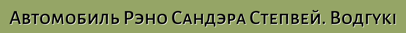 Автомобиль Рэно Сандэра Степвей. Водгукі